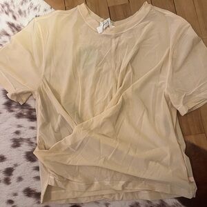 lululemon athletica Beige Short Sleeve Tee